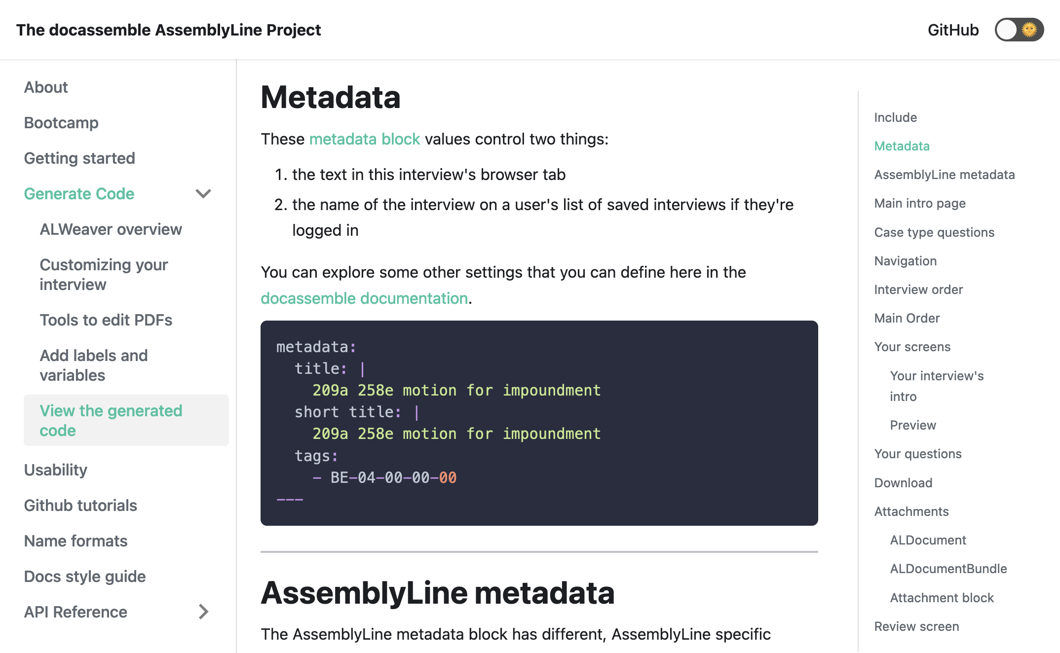 Document Assembly Line Screenshot